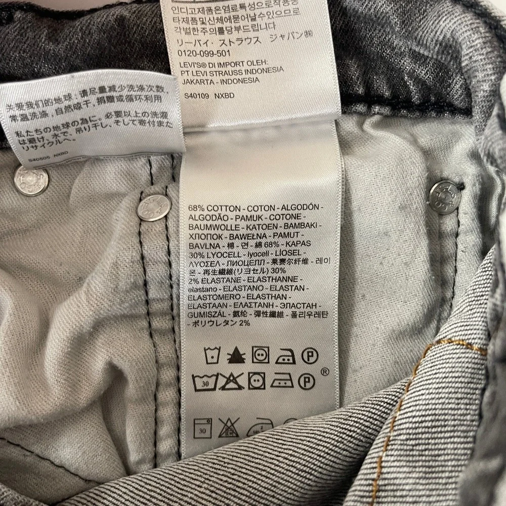 Levis 502 Jeans Mens 31x32 Grey Regular Taper Stretch Denim Preppy Casual Grunge